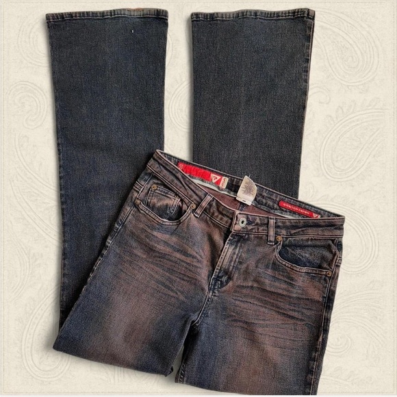 Vintage Guess flare leg mid rise Stretch Denim Jeans size 30 - Picture 1 of 5
